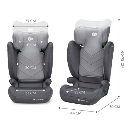 KINDERKRAFT - Autosedačka I-SPARK i-Size (100-150 cm) šedá