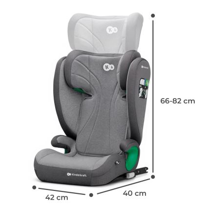 KINDERKRAFT - Autosedačka JUNIOR FIX 2 (100-150 cm) Rocket grey