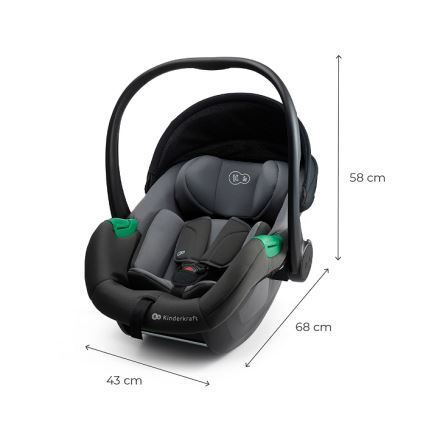 KINDERKRAFT - Autosedačka MINK PRO 2 40-87 cm (0-13 kg) šedá