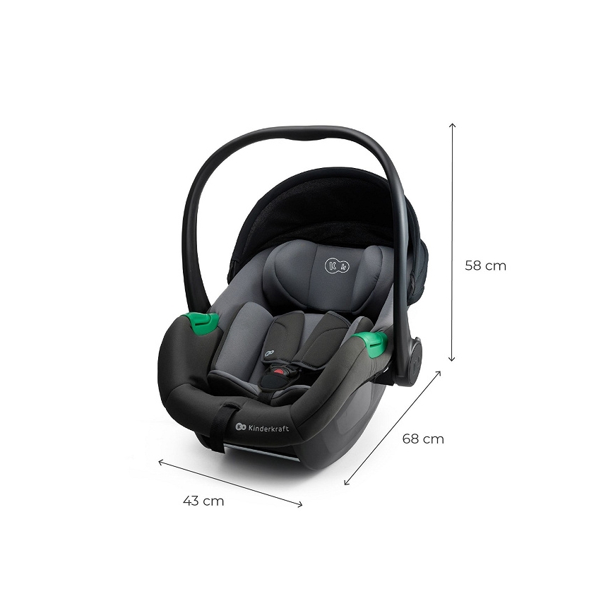 KINDERKRAFT - Autosedačka MINK PRO 2 40-87 cm (0-13 kg) šedá