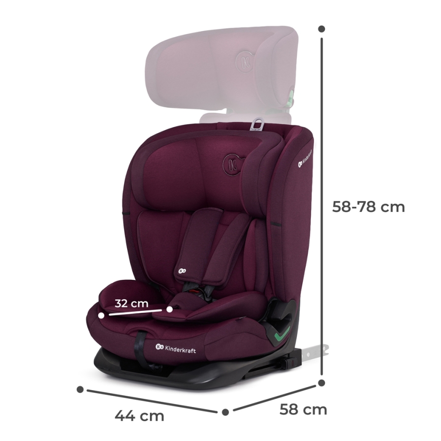 KINDERKRAFT - Autosedačka ONETO 3 i-Size (76-150 cm) + Isofix Cherry pearl