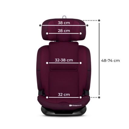 KINDERKRAFT - Autosedačka ONETO 3 i-Size (76-150 cm) + Isofix Cherry pearl
