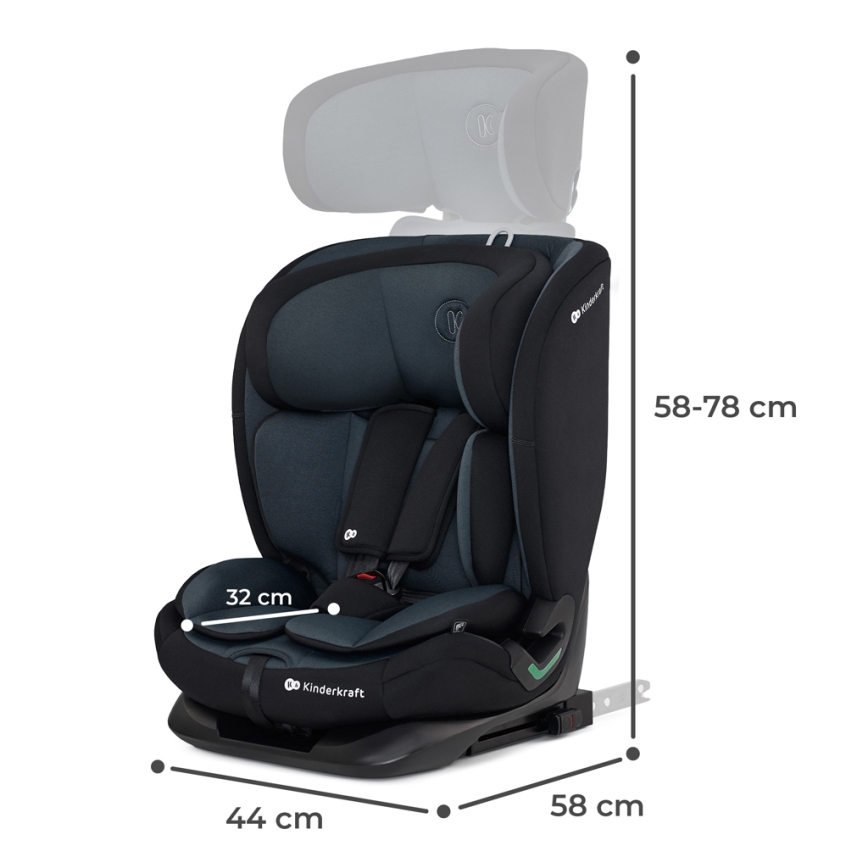 KINDERKRAFT - Autosedačka ONETO 3 i-Size (76-150 cm) + Isofix Graphite black