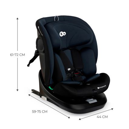 KINDERKRAFT - Autosedačka s otočnou základnou I-GROW i-Size (40-150 cm) černá