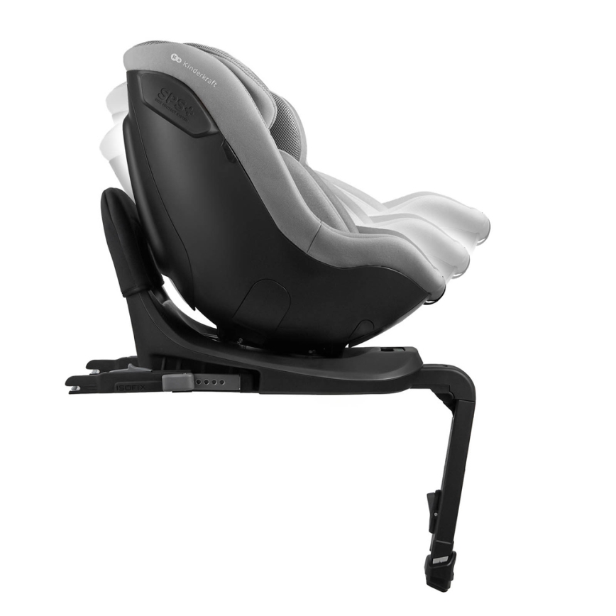 KINDERKRAFT - Autosedačka s otočnou základnou I-GUARD i-Size 40-105 cm šedá