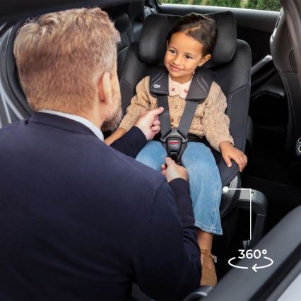 KINDERKRAFT - Autosedačka s otočnou základnou I-GUARD PRO i-Size 61-105 cm černá