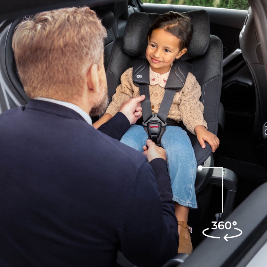 KINDERKRAFT - Autosedačka s otočnou základnou I-GUARD PRO i-Size 61-105 cm černá