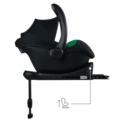 KINDERKRAFT- Autosedačka se základnou MINK PRO 2 i-Size 40-87 cm (0-13 kg) černá