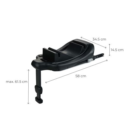KINDERKRAFT- Autosedačka se základnou MINK PRO 2 i-Size 40-87 cm (0-13 kg) černá