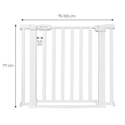 KINDERKRAFT - Bezpečnostní zábrana LOCK&GO 75-103 cm bílá