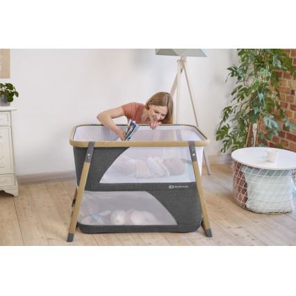 KINDERKRAFT - Cestovní postýlka 4v1 SOFI šedá