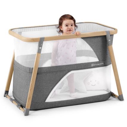 KINDERKRAFT - Cestovní postýlka 4v1 SOFI šedá