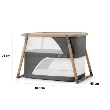 KINDERKRAFT - Cestovní postýlka 4v1 SOFI šedá