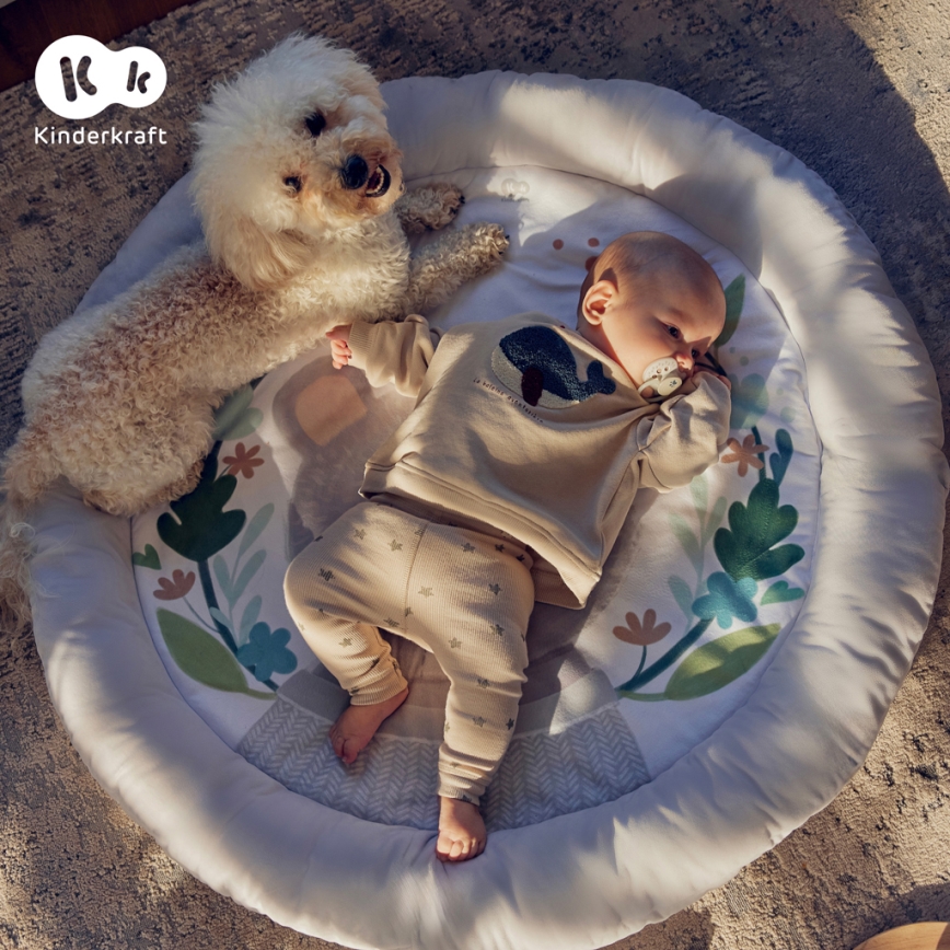 KINDERKRAFT - Dětská hrací deka COZYPLAY šedá