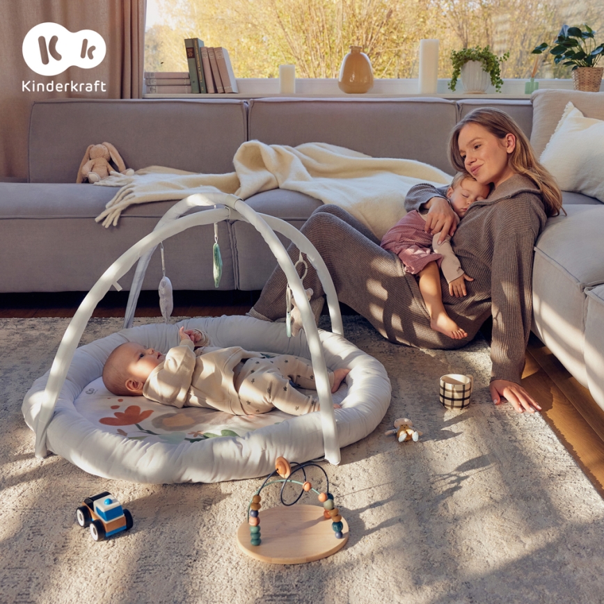 KINDERKRAFT - Dětská hrací deka COZYPLAY šedá
