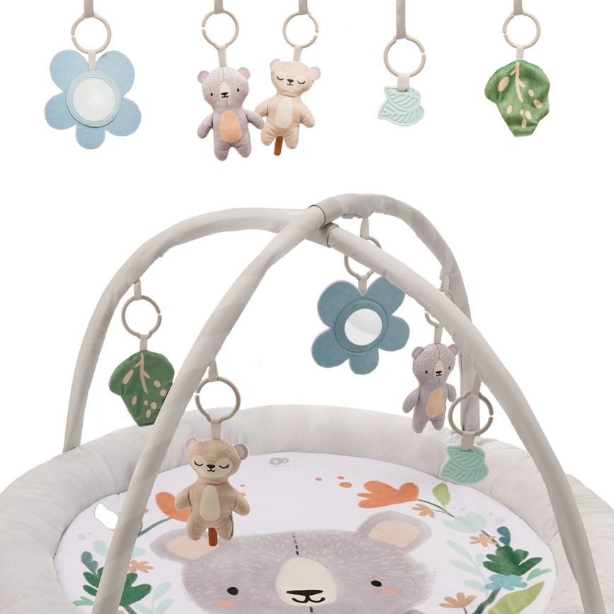 KINDERKRAFT - Dětská hrací deka COZYPLAY šedá