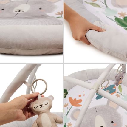 KINDERKRAFT - Dětská hrací deka COZYPLAY šedá