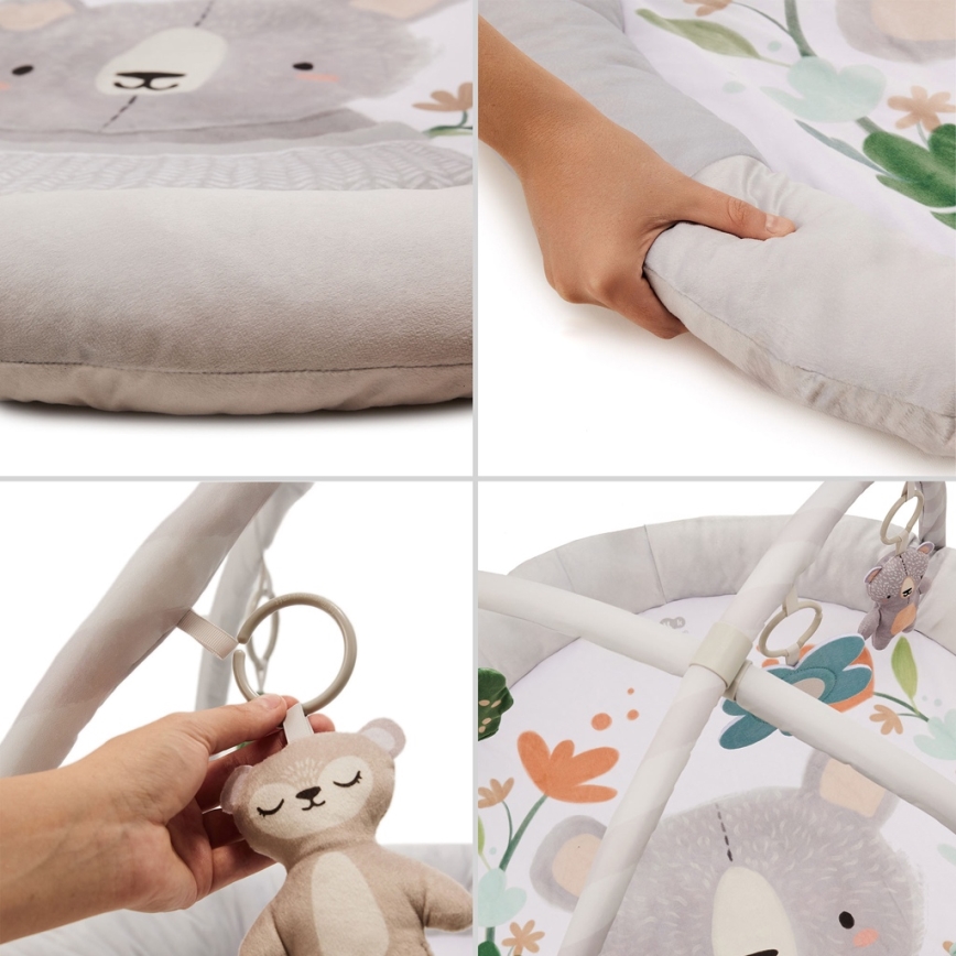 KINDERKRAFT - Dětská hrací deka COZYPLAY šedá