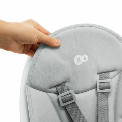 KINDERKRAFT - Dětská jídelní židle 2v1 DINNLY šedá