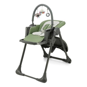 KINDERKRAFT - Dětská jídelní židle 2v1 TUMMIE zelená