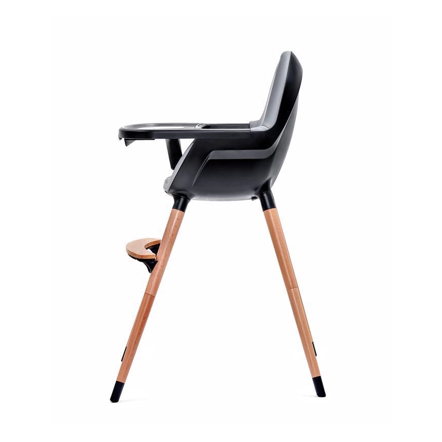 KINDERKRAFT - Dětská jídelní židle FINI šedá/černá