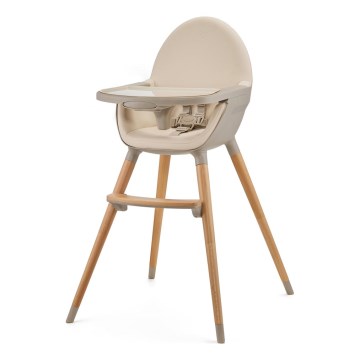 KINDERKRAFT - Dětská jídelní židle FINI2 buk/béžová