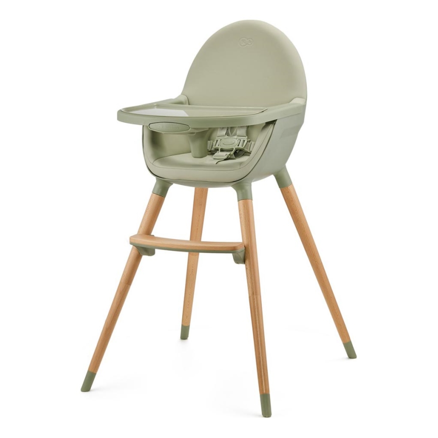 KINDERKRAFT - Dětská jídelní židle FINI2 buk/zelená
