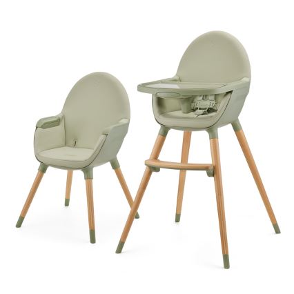 KINDERKRAFT - Dětská jídelní židle FINI2 buk/zelená