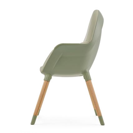 KINDERKRAFT - Dětská jídelní židle FINI2 buk/zelená