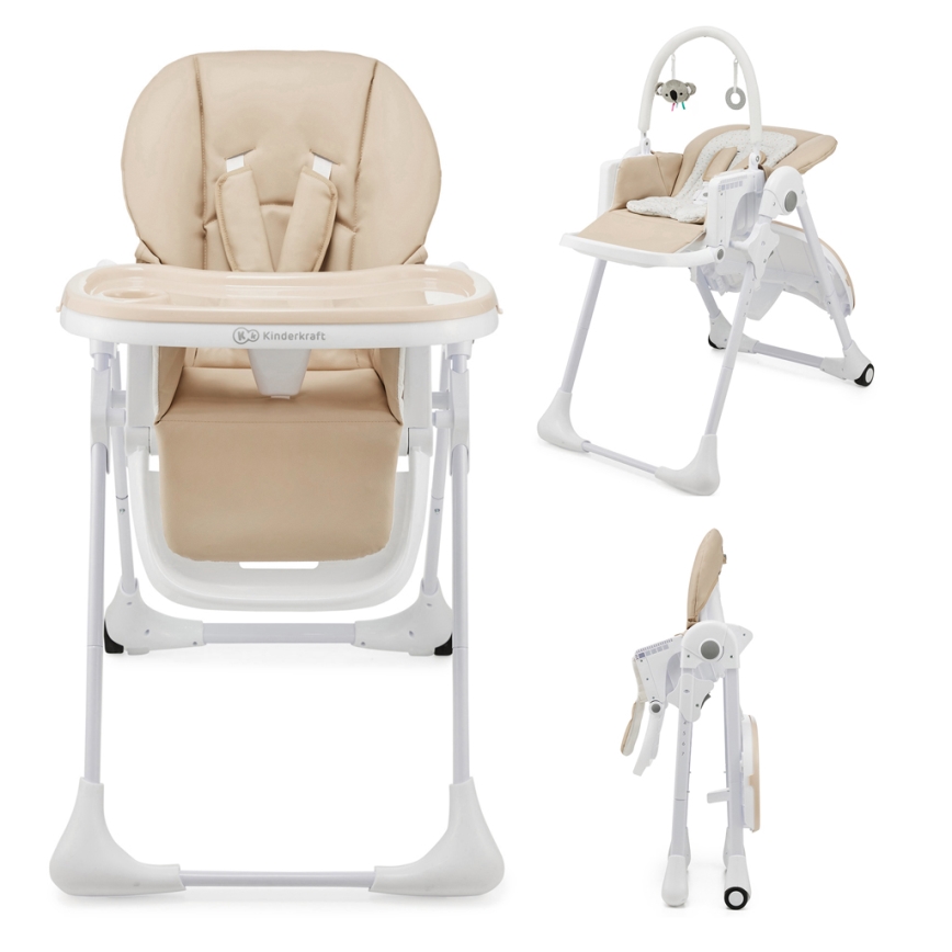 KINDERKRAFT - Dětská jídelní židle TUMMIE béžová