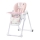 KINDERKRAFT - Dětská jídelní židle YUMMY růžová/bílá