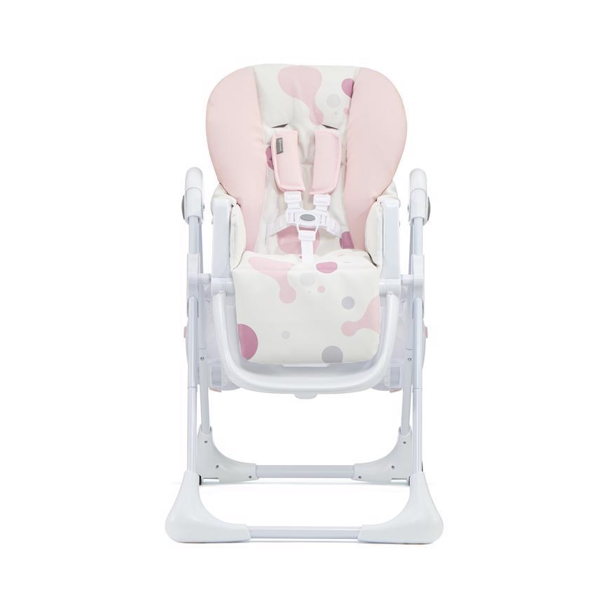 KINDERKRAFT - Dětská jídelní židle YUMMY růžová/bílá