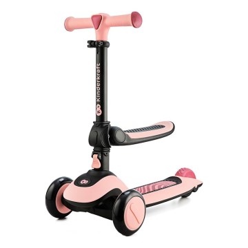 KINDERKRAFT - Dětská koloběžka 2v1 HALLEY Rose pink