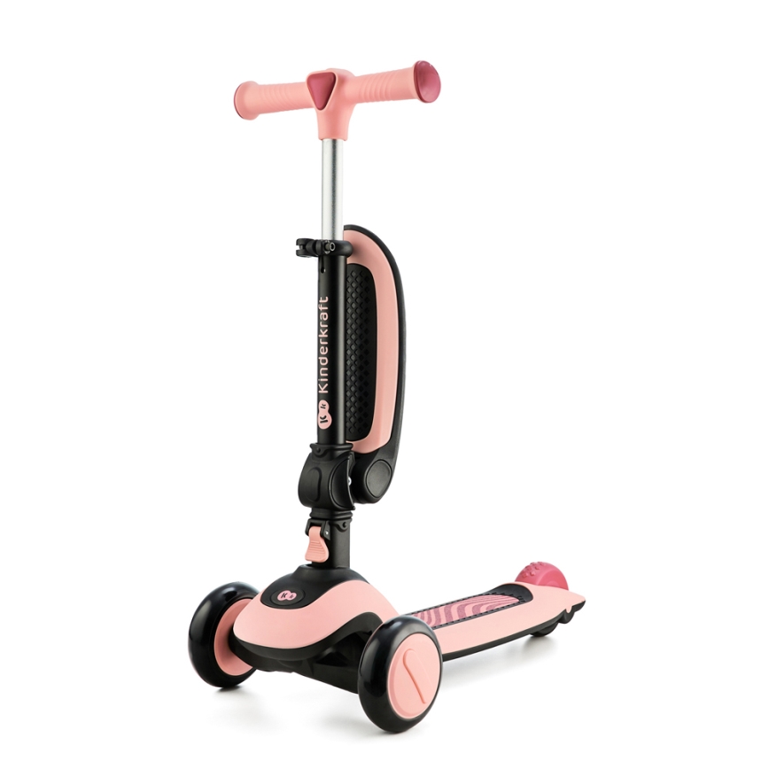 KINDERKRAFT - Dětská koloběžka 2v1 HALLEY Rose pink
