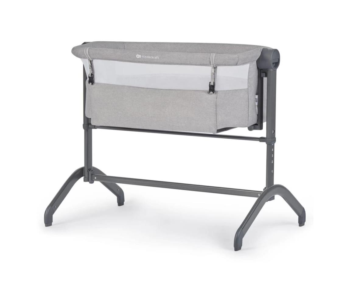 Kinderkraft KINDERKRAFT - Dětská postýlka 2v1 BEA šedá AG0380