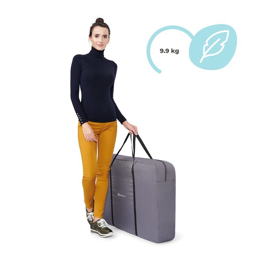 KINDERKRAFT - Dětská postýlka NESTE světle šedá