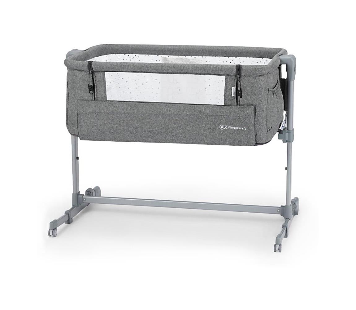 Kinderkraft KINDERKRAFT - Dětská postýlka NESTE tmavě šedá AG0092