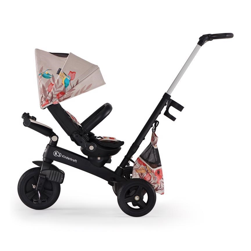 KINDERKRAFT - Dětská tříkolka 5v1 EASYTWIST béžová/černá