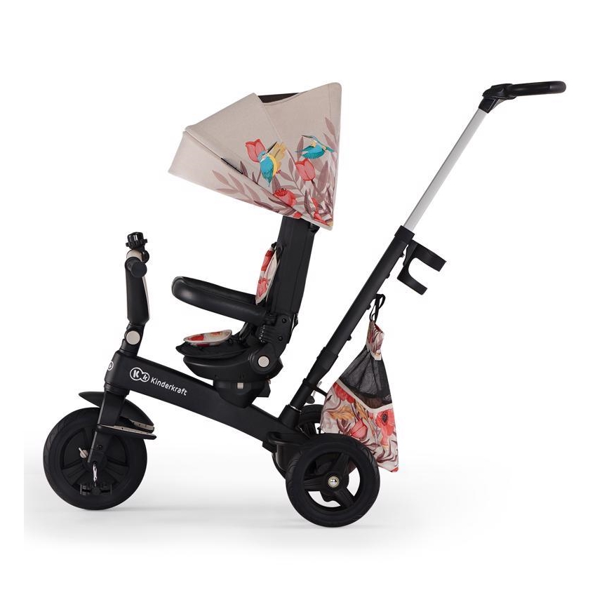 KINDERKRAFT - Dětská tříkolka 5v1 EASYTWIST béžová/černá