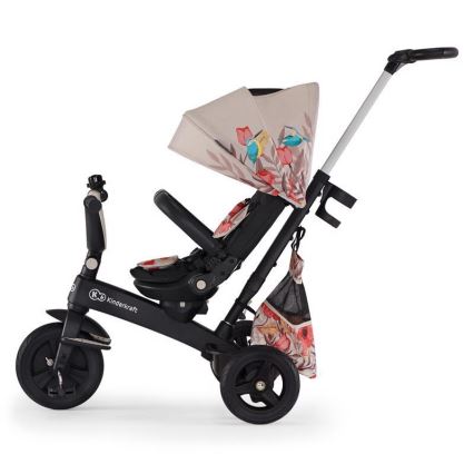 KINDERKRAFT - Dětská tříkolka 5v1 EASYTWIST béžová/černá
