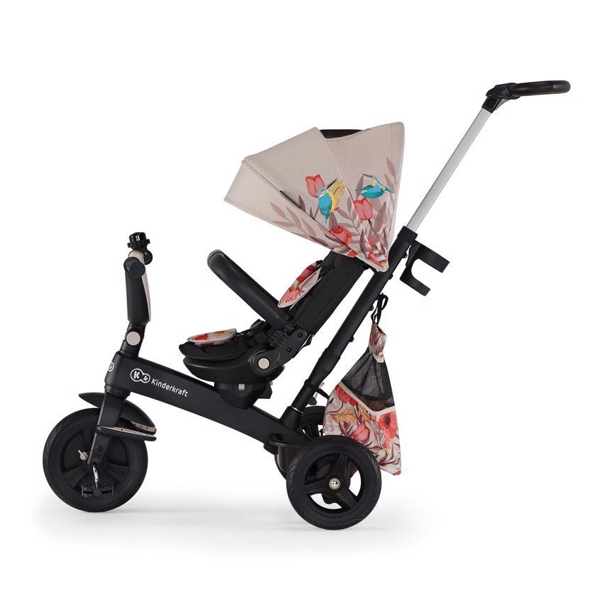 KINDERKRAFT - Dětská tříkolka 5v1 EASYTWIST béžová/černá