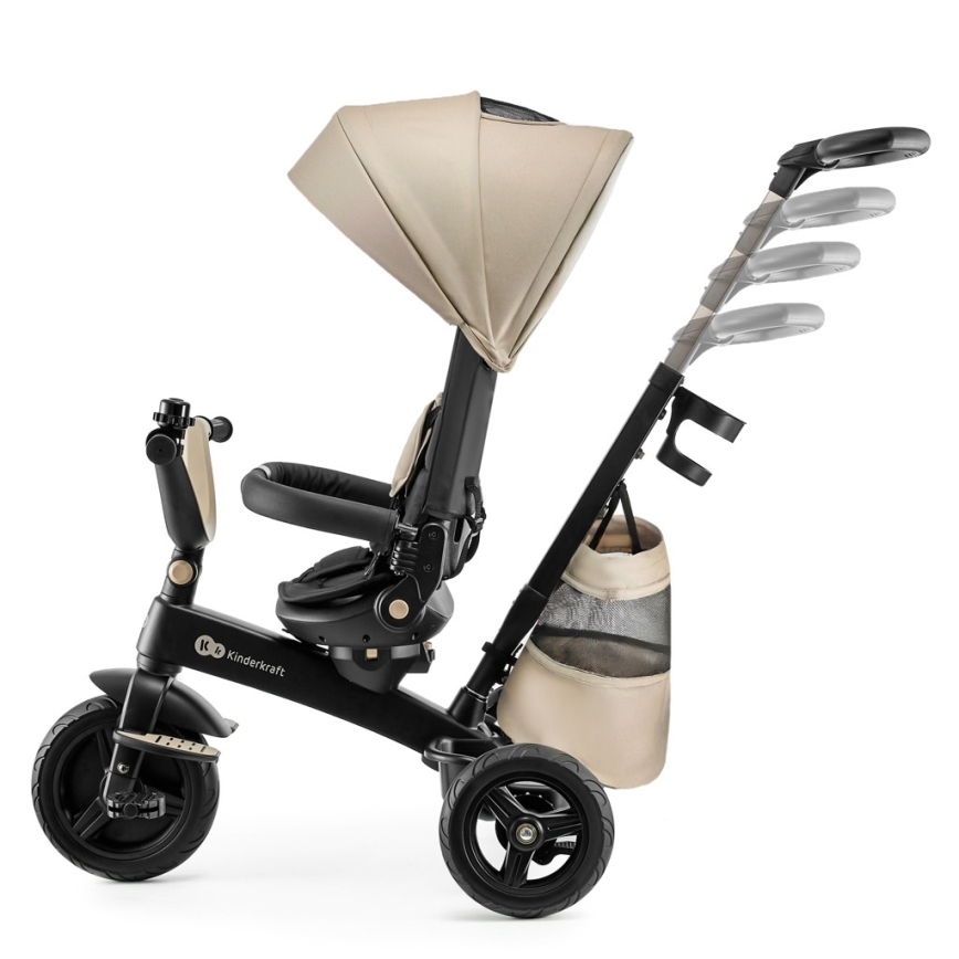 KINDERKRAFT - Dětská tříkolka 5v1 EASYTWIST béžová
