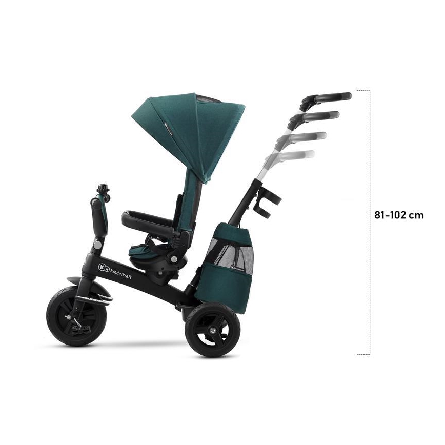KINDERKRAFT - Dětská tříkolka 5v1 EASYTWIST růžová/černá