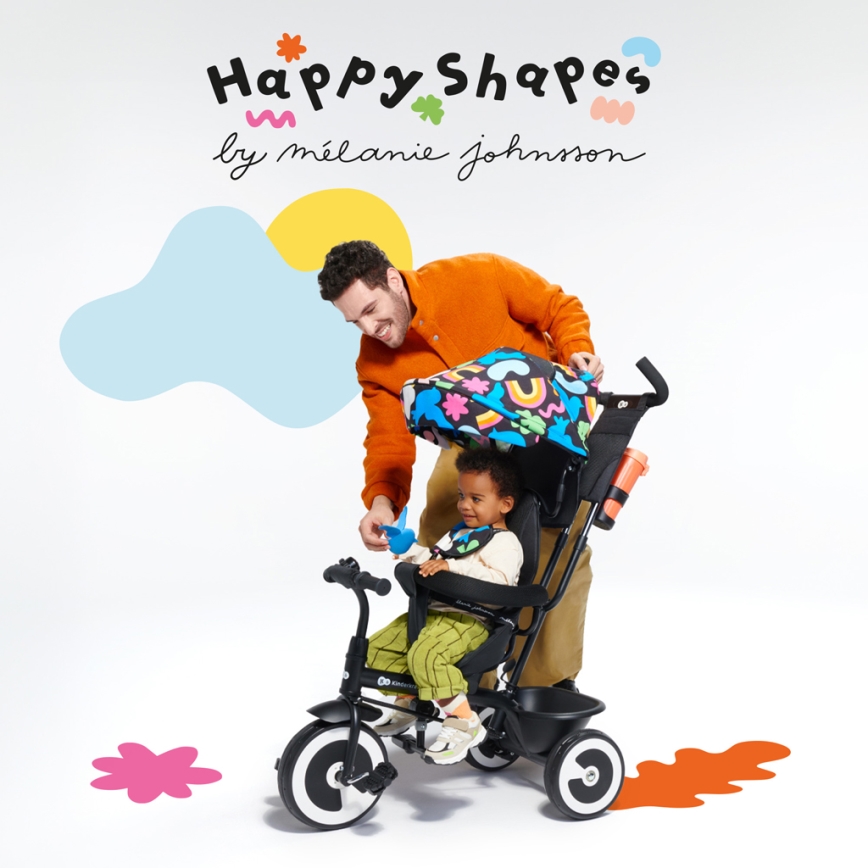 KINDERKRAFT - Dětská tříkolka ASTON Happy shapes