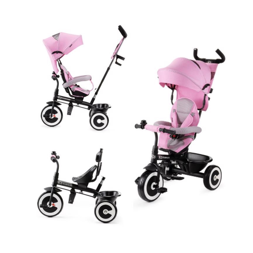 KINDERKRAFT - Dětská tříkolka ASTON růžová