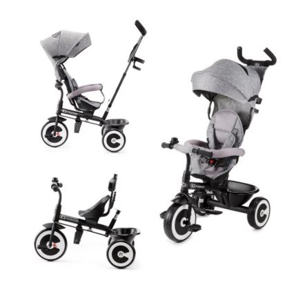KINDERKRAFT - Dětská tříkolka ASTON šedá