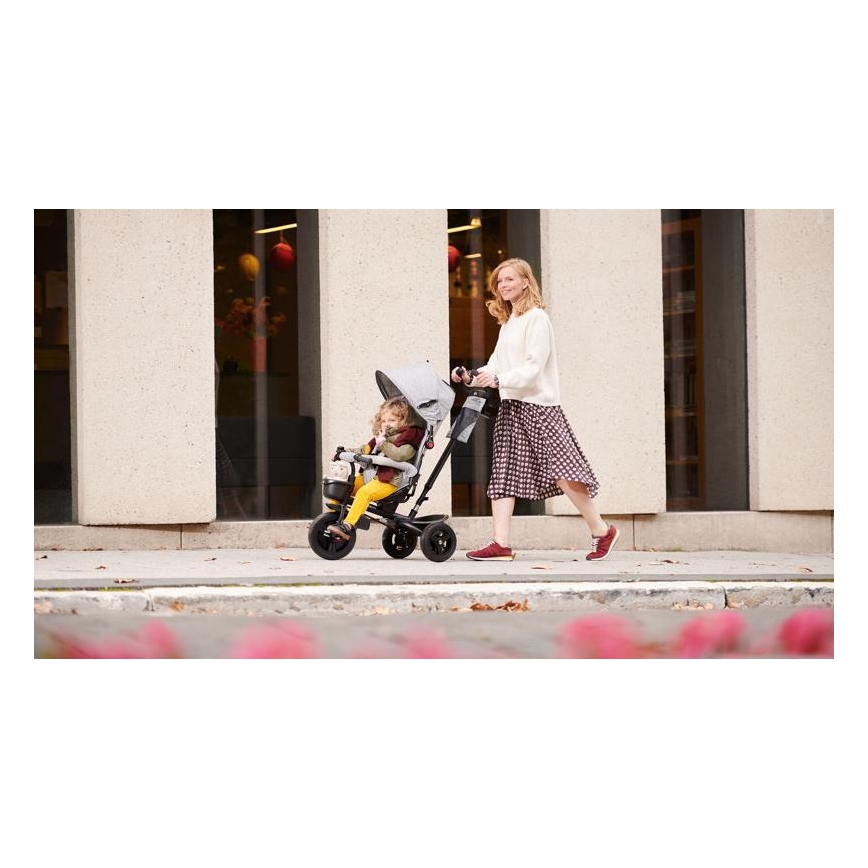 KINDERKRAFT - Dětská tříkolka AVEO šedá