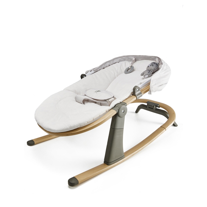 KINDERKRAFT - Dětské lehátko 2v1 ELSU šedá