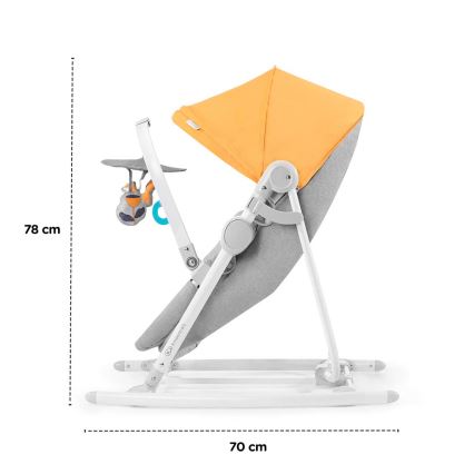 KINDERKRAFT - Dětské lehátko 5v1 NOLA šedá