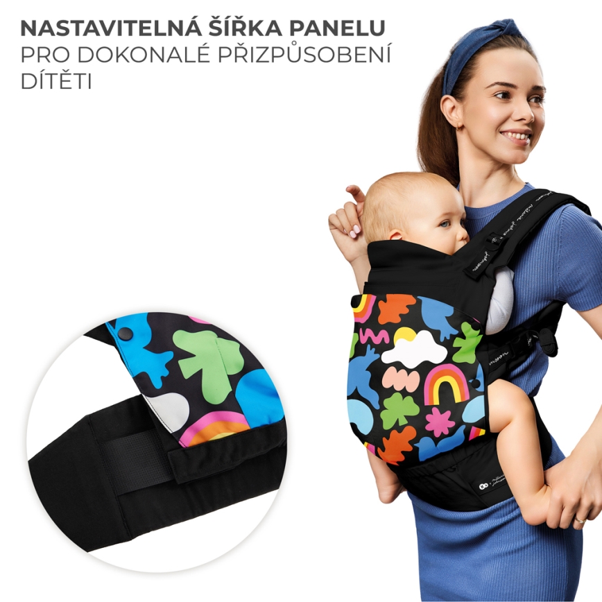 KINDERKRAFT - Dětské nosítko HUGGY Happy shapes